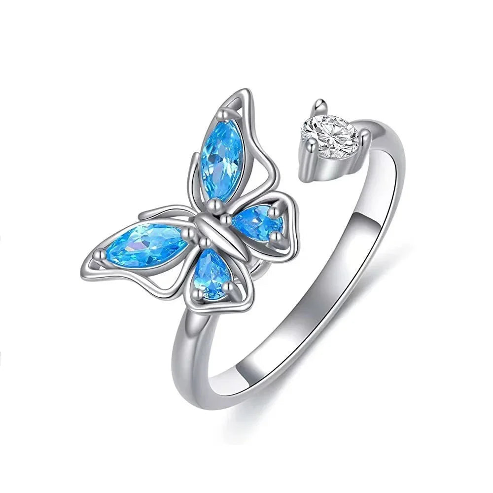 AAA Zircon Simple Geometric Ring Elegant Women's Daily Work Opening Adjustable Rings for Women Bridal Engagement Jewelry Gift