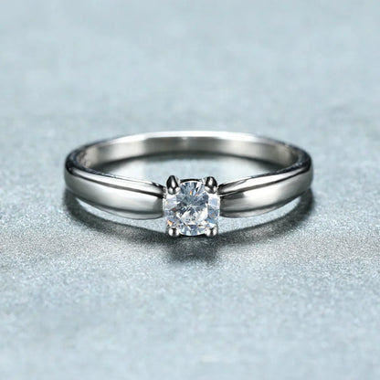 Ring - Classic Four-Claw Design, Exquisite Daily Wear Accessory, Perfect for Banquet, Party, Holiday, Birthday, Wedding